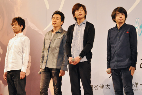 主題歌を担当したアジアン・カンフー・ジェネレーション。左から伊地知潔、山田貴洋、喜多建介、後藤正文