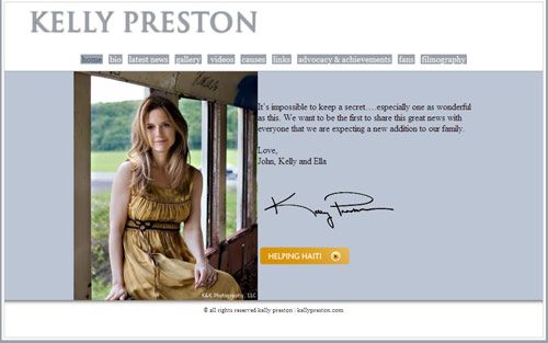 同じくケリー・プレストンの公式サイト