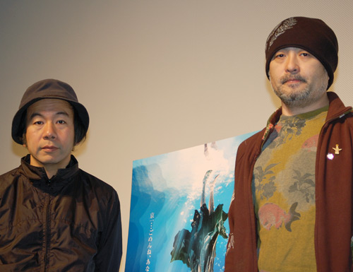 塚本晋也監督（左）と松尾スズキ（右）