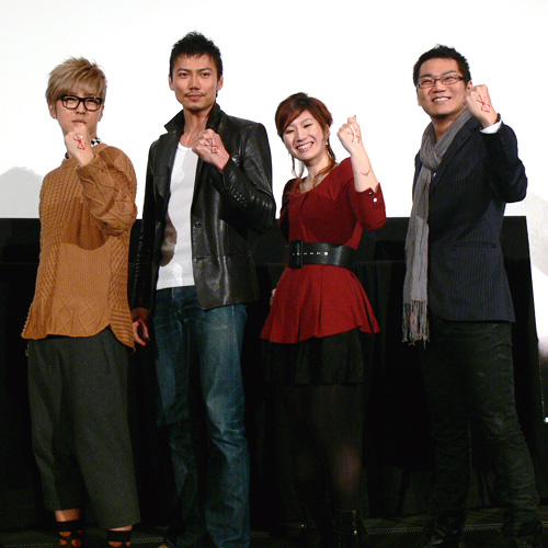 左から櫻井孝宏、岩永洋昭、行成とあ、三宅健太