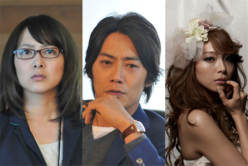 『カノ嘘』出演が発表された谷村美月（左）、反町隆史（中央）、相武紗季（右）