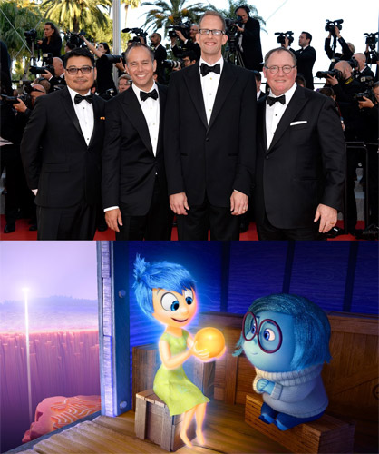 右からジョン・ラセター、ピート・ドクター監督
(C) 2015 Disney/Pixar. All Rights Reserved.