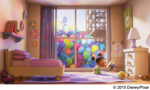 『カールじいさんの空飛ぶ家』より。左隅ベッドの脇にあのキャラが…
(C) 2015 Disney/Pixar