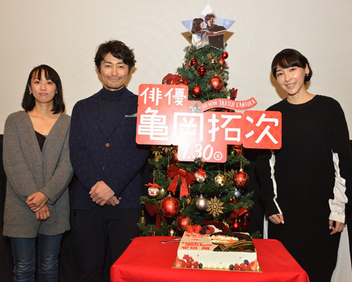 左から横浜聡子監督、安田顕、麻生久美子