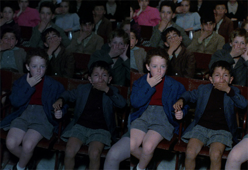 『ニュー・シネマ・パラダイス』デジタルレストア前（左）とデジタルレストア後（右）の比較画像
(C) 1989 CristaldiFilm