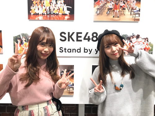 SKE48の高柳明音＆松村香織「ちゅりかめら展」来店。2019年の抱負は？