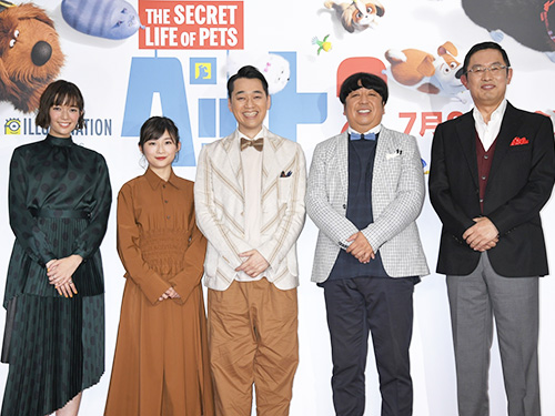 左から佐藤栞里、伊藤沙莉、設楽統＆日村勇紀（バナナマン）、内藤剛志