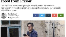 収監中のイラン人監督がハンガーストライキを開始「おそらく命が消えた私の体が刑務所から解放されるまで…」