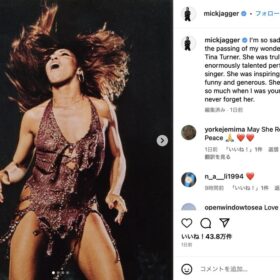 ミック・ジャガーのInstagramより（@mickjagger）