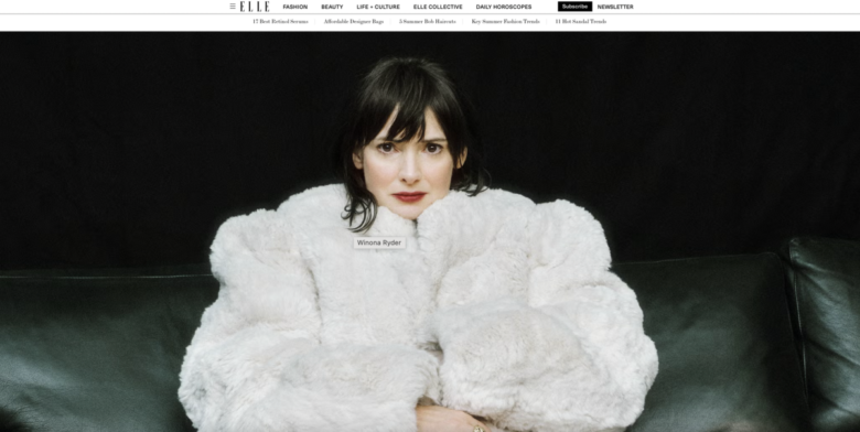 ELLE UK版Webサイトより