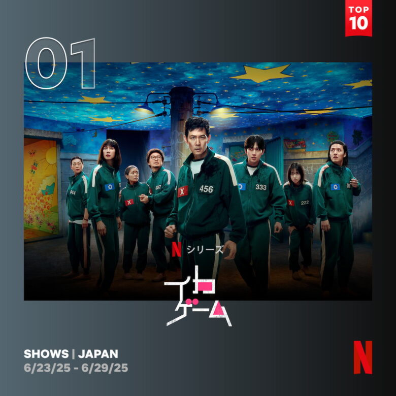 Netflix TOP10(日本/シリーズ)第1位『イカゲーム』