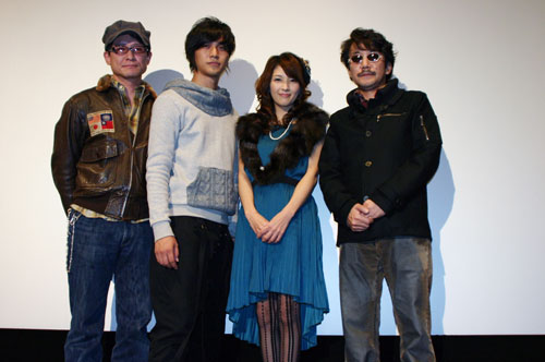 左から木下ほうか、高野八誠、吉井怜、金田龍監督