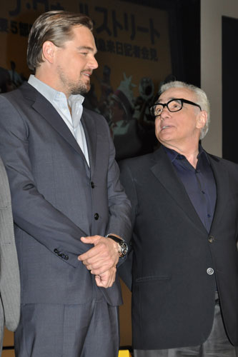 談笑する“盟友”、レオナルド・ディカプリオ（左）とマーティン・スコセッシ監督（右）