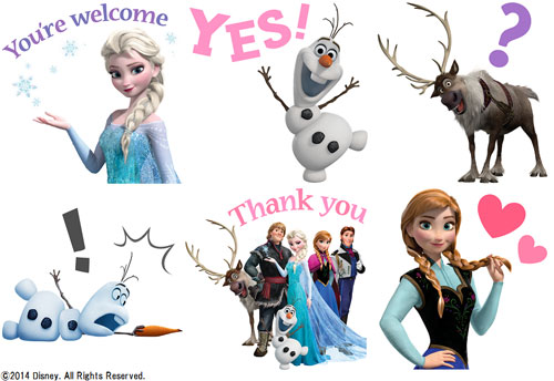 『アナと雪の女王』のLINEスタンプ
(C) Disney Enterprises, Inc. All Rights Reserved.