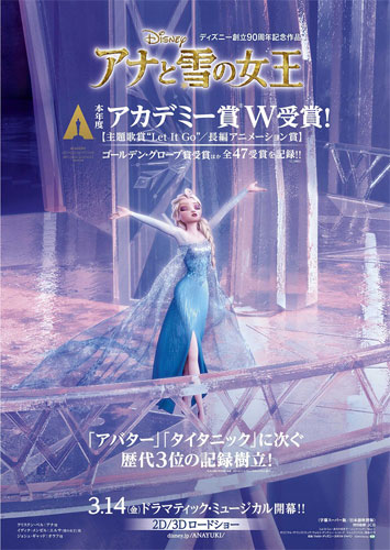 『アナ雪』が興収176億円突破で『踊る2』抜き歴代6位。3位の背中も見え始めた！