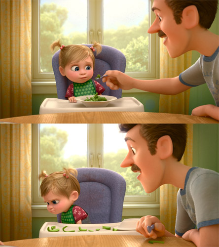 ライリーの嫌いな食べ物、写真上はブロッコリー。写真下はピーマン
(C) 2015 Disney/Pixar. All Rights Reserved.