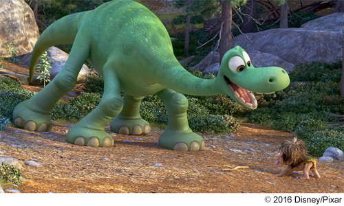 仲良く遊ぶ恐竜アーロと少年スポット
(C) 2016 Disney/Pixar
