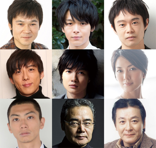 『3月のライオン』第3弾キャスト。左上から時計回りに甲本雅裕、中村倫也、尾上寛之、板谷由夏、斉木しげる、岩松了、奥野瑛太、高橋一生