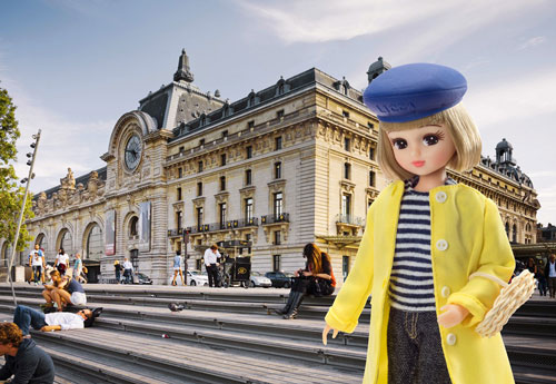 フランス観光親善大使としてリカちゃんがフランスの観光地を旅するイメージ写真