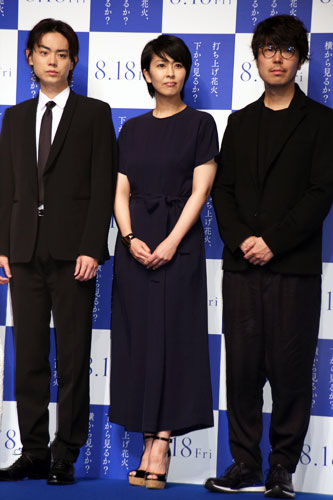 左から菅田将暉、松たか子、川村元気