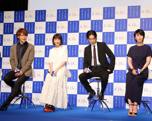 左から宮野真守、広瀬すず、菅田将暉、松たか子