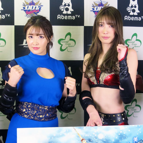 葉加瀬マイ、赤井沙希と一緒にプロレスのリングに上がり主演作をPR！