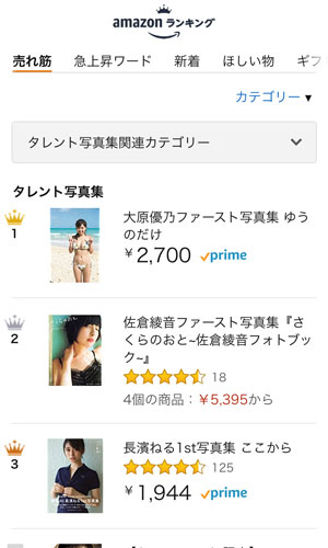 大原優乃のファースト写真集「ゆうのだけ」がAmazon写真集ランキング1位