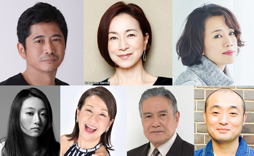 左上から時計回りに萩原聖人、原田美枝子、渡辺真起子、宇野祥平、竜雷太、綾戸智恵、韓英恵