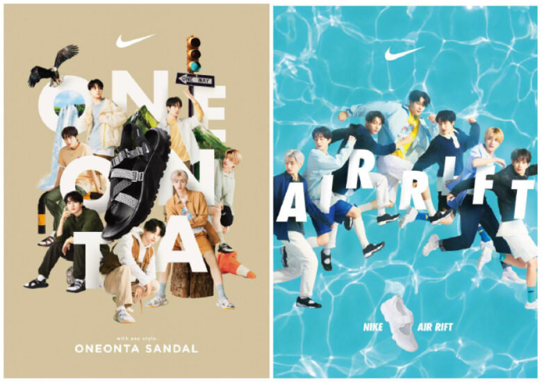NIKE ONEONTA SANDAL、AIR RIFTのビジュアル