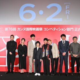 是枝裕和監督が『怪物』完成披露試写会に登壇、カンヌ国際映画祭を控えた作品に自信を覗かせる