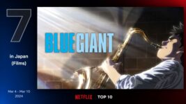 山田裕貴、間宮祥太朗、岡山天音が声優を務めた『BLUE GIANT』がNetflix日本TOP10入り