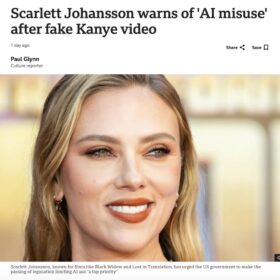 カニエ・ウェストがセレブの肖像使ったフェイク動画を拡散…スカーレット・ヨハンソンが“AI誤用”に警鐘鳴らす