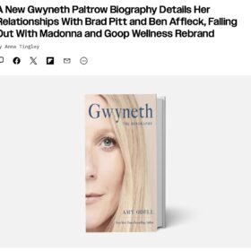 ブラッド・ピットやベン・アフレットとの破局の理由とは？ グウィネス・パルトロウが伝記本で赤裸々告白