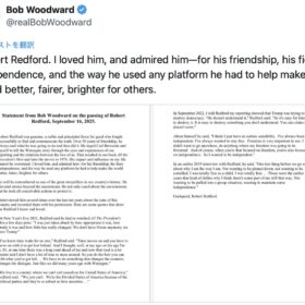 ボブ・ウッドワードのXより（@realBobWoodward）