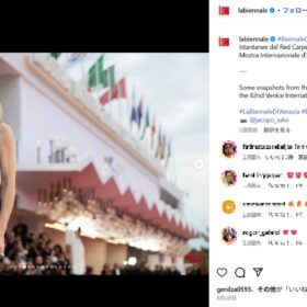 公認“衣装かぶり”に騒然、スターの夫より華やかな妻も!? ヴェネチア国際映画祭2025で光った大人の着こなし