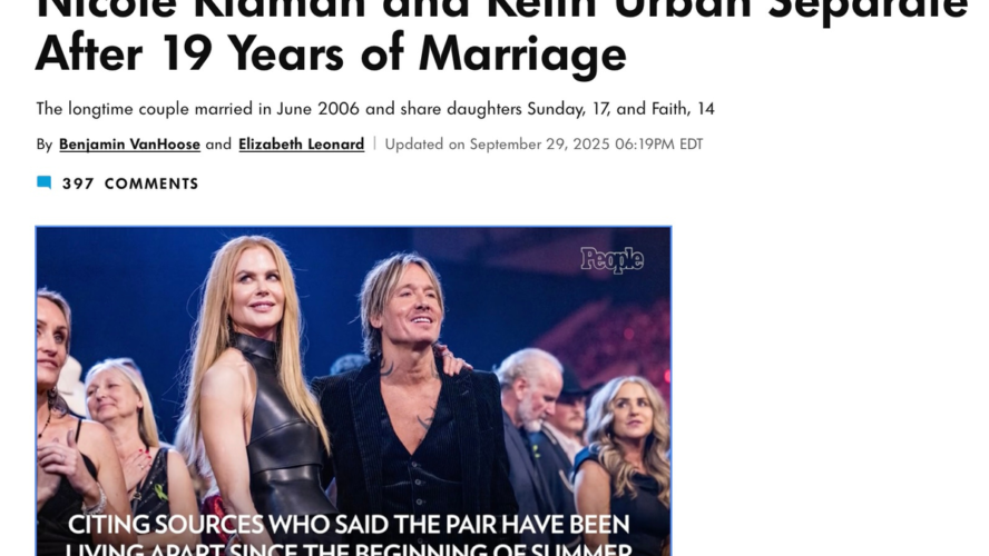 「裏切られた」ニコール・キッドマン 19年連れ添った夫と離婚へ
