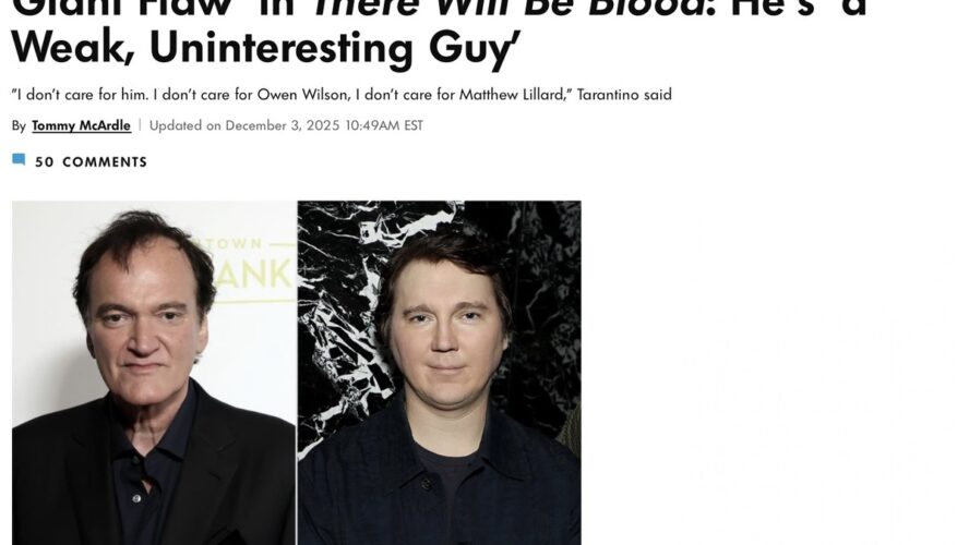 タランティーノ「彼は弱々しい」名作の助演俳優を酷評し大炎上　SNSでは反論続出