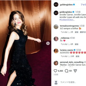 ジェニファー・ガーナー。ゴールデングローブ賞の公式instagramより（@goldenglobes）
