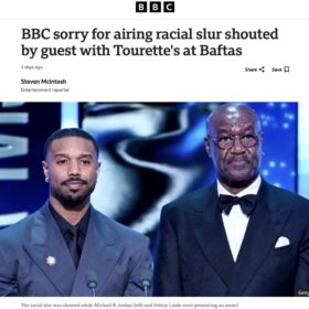 英国アカデミー賞で人種差別用語が放送　トゥレット症候群による発声、BBCが内部調査へ