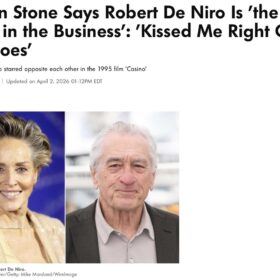 シャロン・ストーン、デ・ニーロとのキスに衝撃「本当にノックアウトされた」
