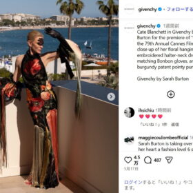 ケイト・ブランシェット
ジバンシィのinstagramより（@givenchy）