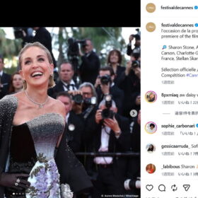 シャロン・ストーン
カンヌ国際映画祭のinstagramより（@festivaldecannes）
