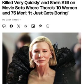 ケイト・ブランシェット、映画業界の男女格差を告白「女性10人に対して男性75人」