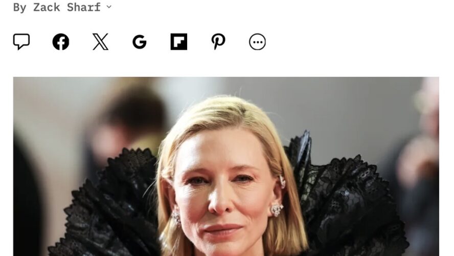 ケイト・ブランシェット、映画業界の男女格差を告白「女性10人に対して男性75人」