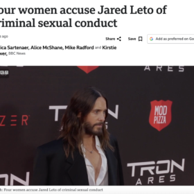 ジャレッド・レトに性的不適切行為の疑惑　BBCドキュメンタリーで複数女性が証言、本人は全面否定