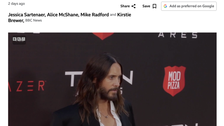 ジャレッド・レトに性的不適切行為の疑惑　BBCドキュメンタリーで複数女性が証言、本人は全面否定